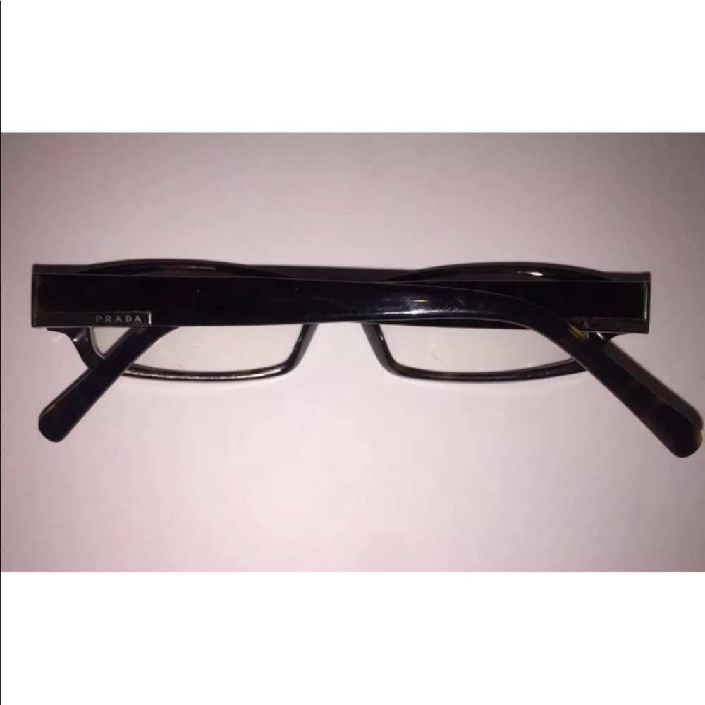 Prada Tortoise Eyeglasses Metal Logo Glasses - Picture 3 of 7
